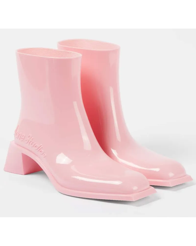 Acne Studios Stivaletti Soap con logo Rosa