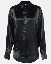 Ferragamo Camicia in raso Nero