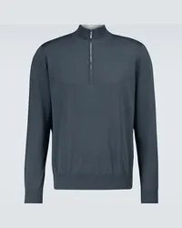 Loro Piana Pullover in cotone e seta Blu