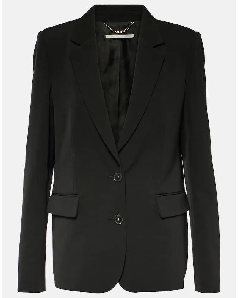 Stella McCartney Blazer monopetto in misto lana Nero
