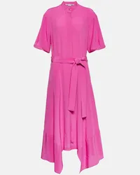 Stella McCartney Abito midi asimmetrico in seta Rosa