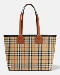 Burberry Borsa in canvas di cotone jacquard Multicolore