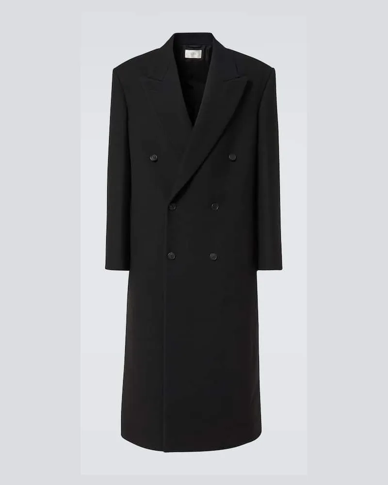 The Row Cappotto doppiopetto Haris in lana Nero