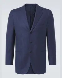 Kiton Blazer in lana e cashmere Blu