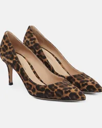 Gianvito Rossi Pumps Gianvito 70 in suede con stampa Multicolore