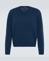 Tom Ford Pullover in misto seta e cashmere Blu