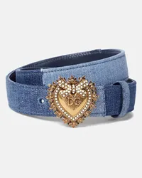 Dolce & Gabbana Cintura Devotion in denim Blu