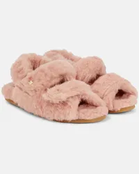 Max Mara Sandali Sandya in shearling Rosa