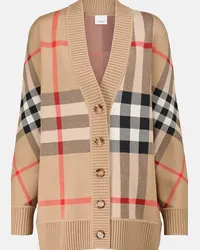 Burberry Cardigan in jacquard Vintage Check Beige