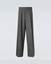 Dries van Noten Pantaloni da smoking in lana Grigio