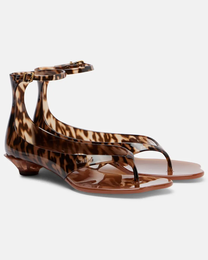 Chloé ChloÃ© Sandali infradito ChloÃ© Jelly con stampa Marrone