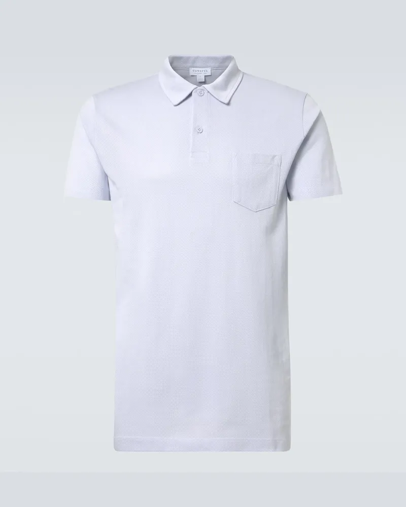 Sunspel Polo Riviera in cotone Viola
