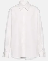 Saint Laurent Camicia in popeline di cotone Bianco