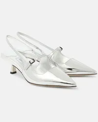 Jimmy Choo Pumps slingback Did 45 in pelle Argento