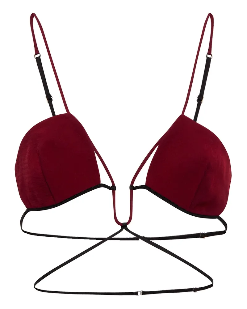 Nensi Dojaka Bralette in gabardine Rosso