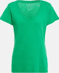 Velvet T-shirt Lilith in jersey di cotone Verde