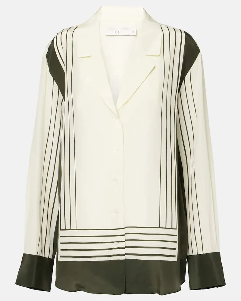 SIR Camicia Leilana in crÃªpe de chine di seta Bianco