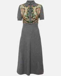 Etro Abito midi con seta Verde