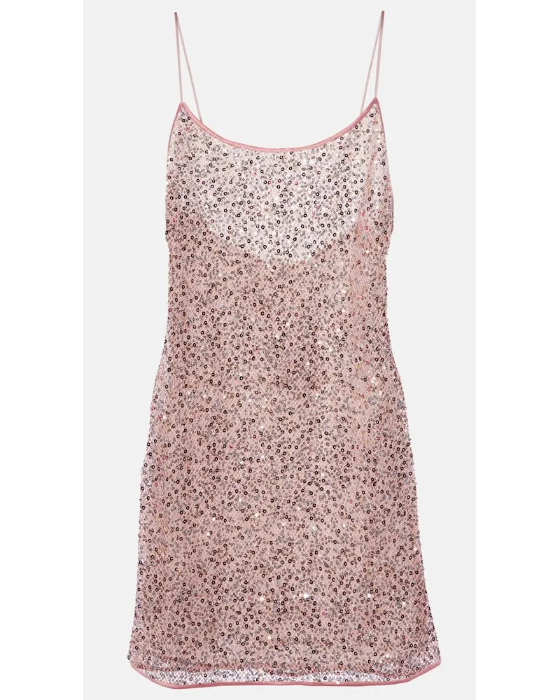 Oséree OsÃ©ree Abito sottoveste Netquins con paillettes Rosa