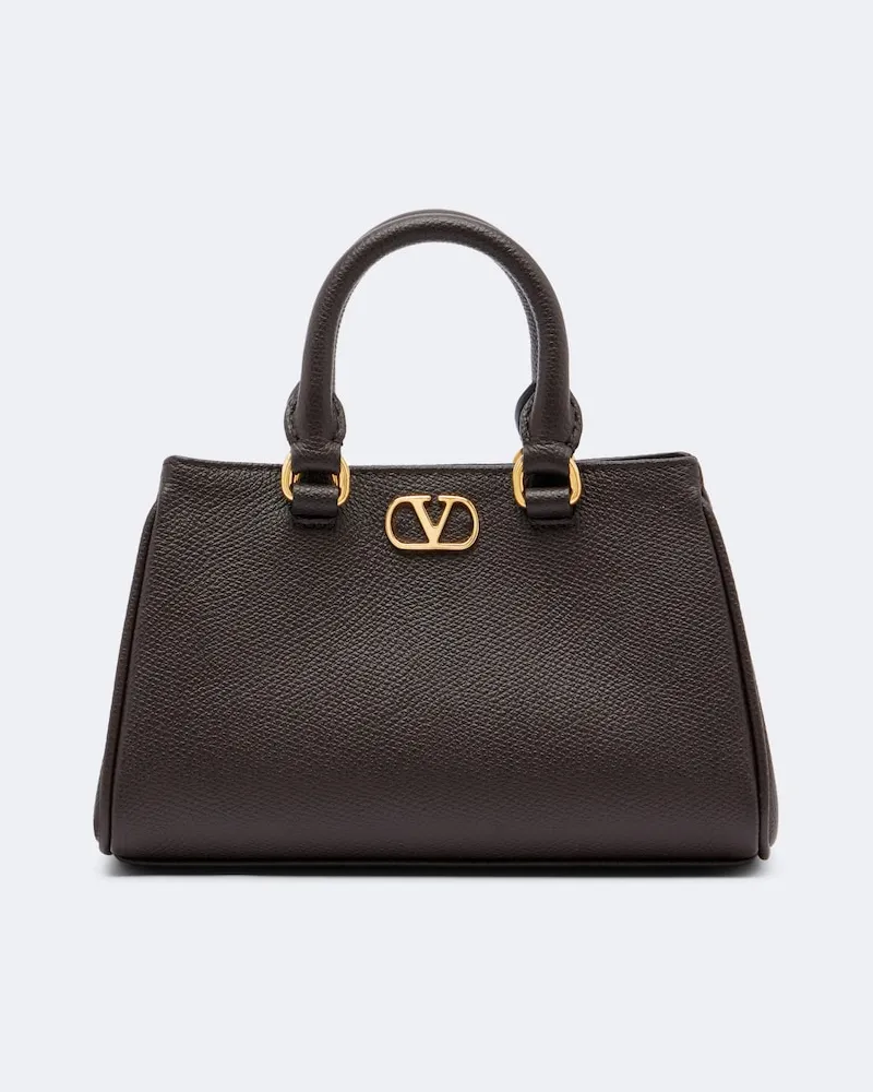 Valentino Garavani Borsa a mano VLogo Mini in pelle Marrone