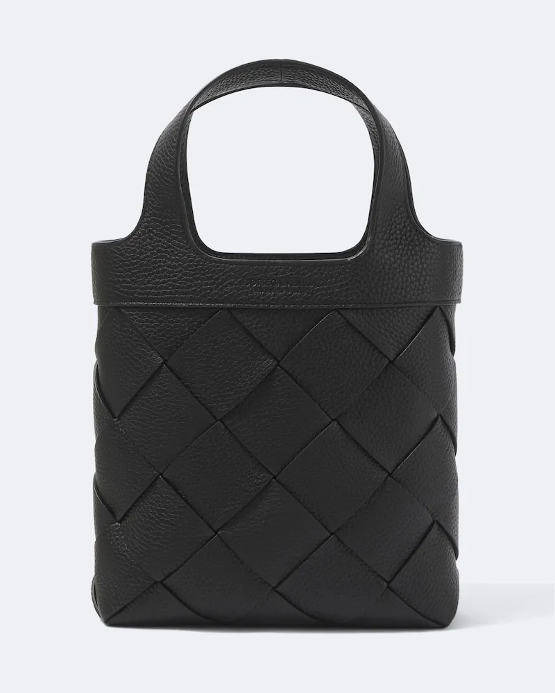Bottega Veneta Shopper Diago Intreccio Small Nero