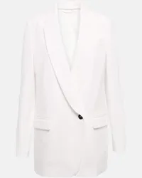 Brunello Cucinelli Blazer in misto cotone Bianco