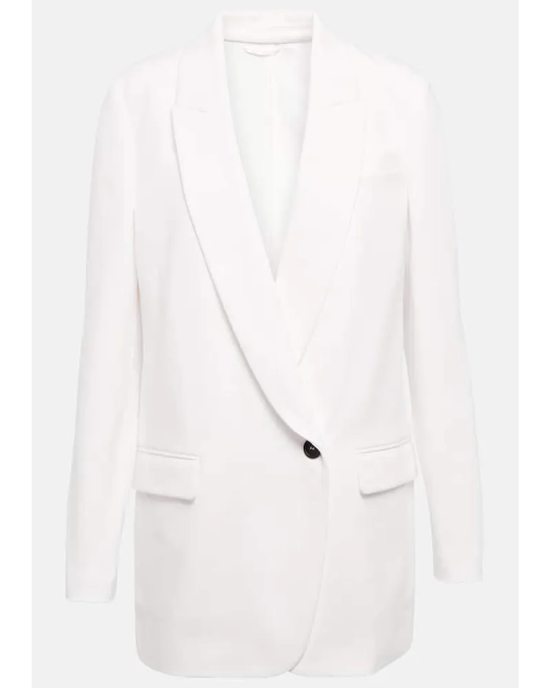 Brunello Cucinelli Blazer in misto cotone Bianco