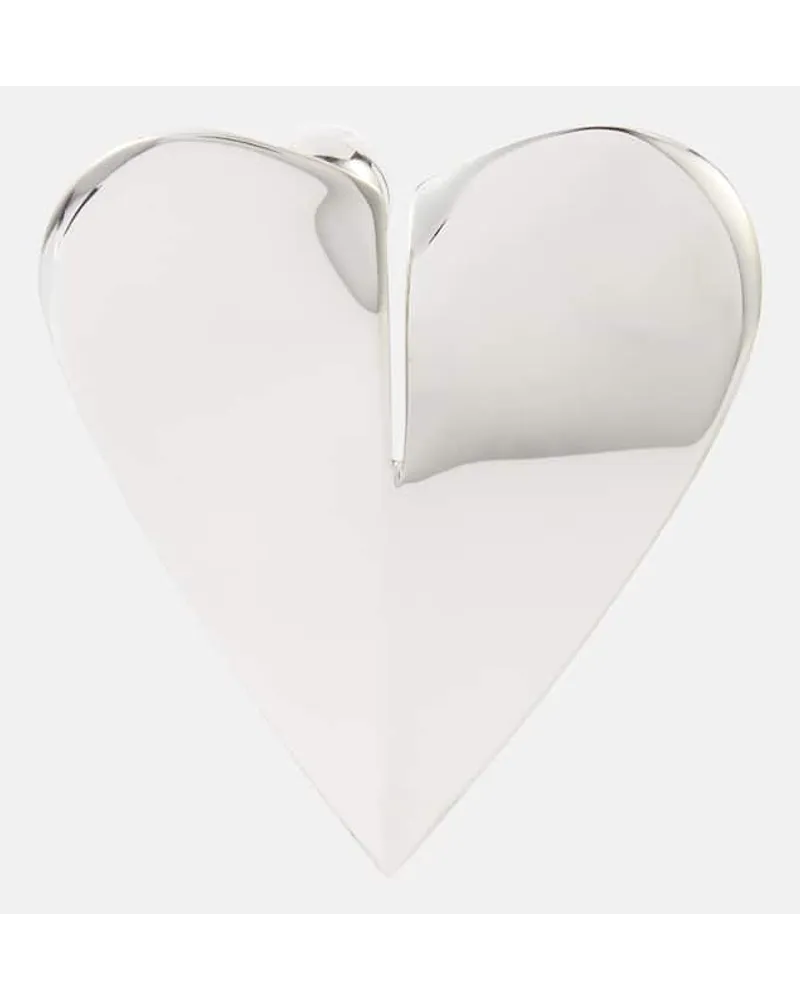 Alaïa AlaÃ¯a Orecchini Le Coeur con logo Argento