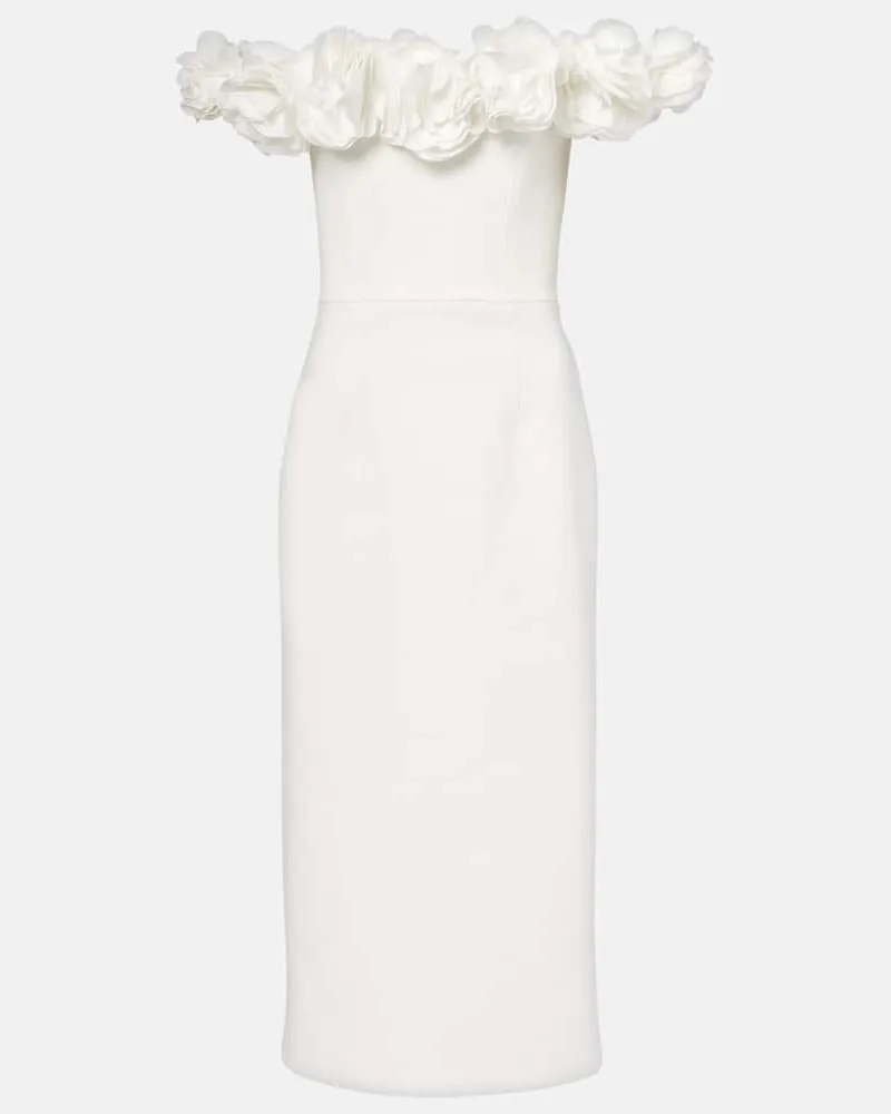 Rebecca Vallance Miniabito da sposa off-shoulder Bianco