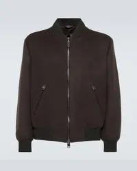 Brioni Bomber in lana e cashmere Marrone