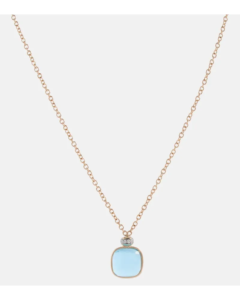 Pomellato Collana Nudo in oro 18kt con topazio blu e diamanti Oro