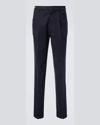 Brunello Cucinelli Pantaloni chino in misto cotone Blu