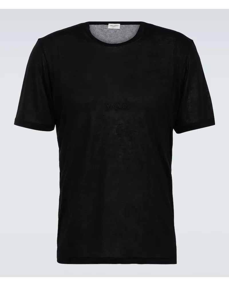 Saint Laurent T-shirt con logo Nero
