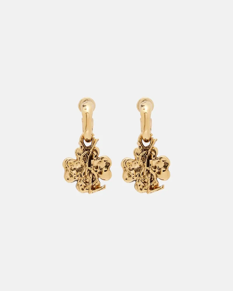 Saint Laurent Orecchini pendenti Cassandre Lucky Charm Oro