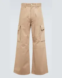 Marni Pantaloni cargo in gabardine di cotone Beige