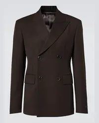 Prada Blazer in gabardine di lana vergine Marrone