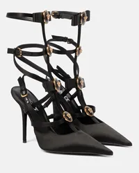 Versace Pumps Medusa in raso Nero