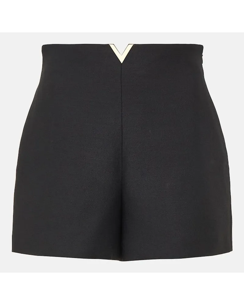 Valentino Garavani Shorts VGold in CrÃªpe Couture Nero