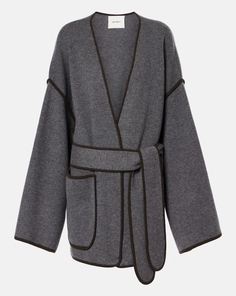 Lisa Yang Cardigan Fiora in cashmere con cintura Multicolore