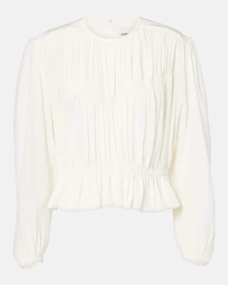 Isabel Marant Blusa Gelina in crÃªpe de chine Bianco