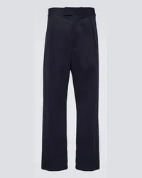 Loro Piana Pantaloni regular Reinga in gabardine Blu