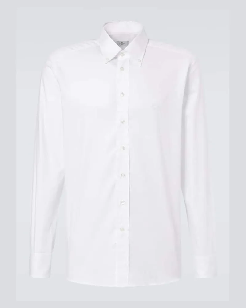 Etro Camicia Oxford in cotone Bianco