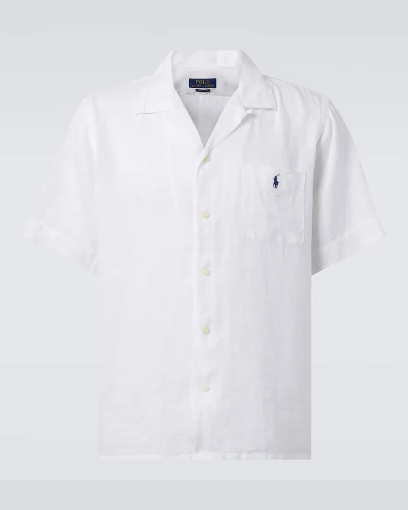 Ralph Lauren Camicia in lino con logo Bianco
