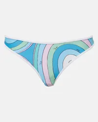 Emilio Pucci Slip bikini con stampa Blu