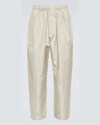 Christophe Lemaire Pantaloni regular in seta Beige