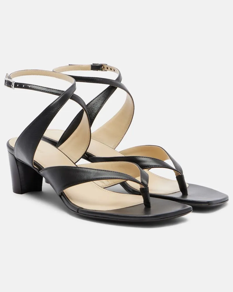 Christophe Lemaire Sandali infradito in pelle Marrone