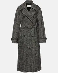 Dries van Noten Trench Ronas in misto lana Nero