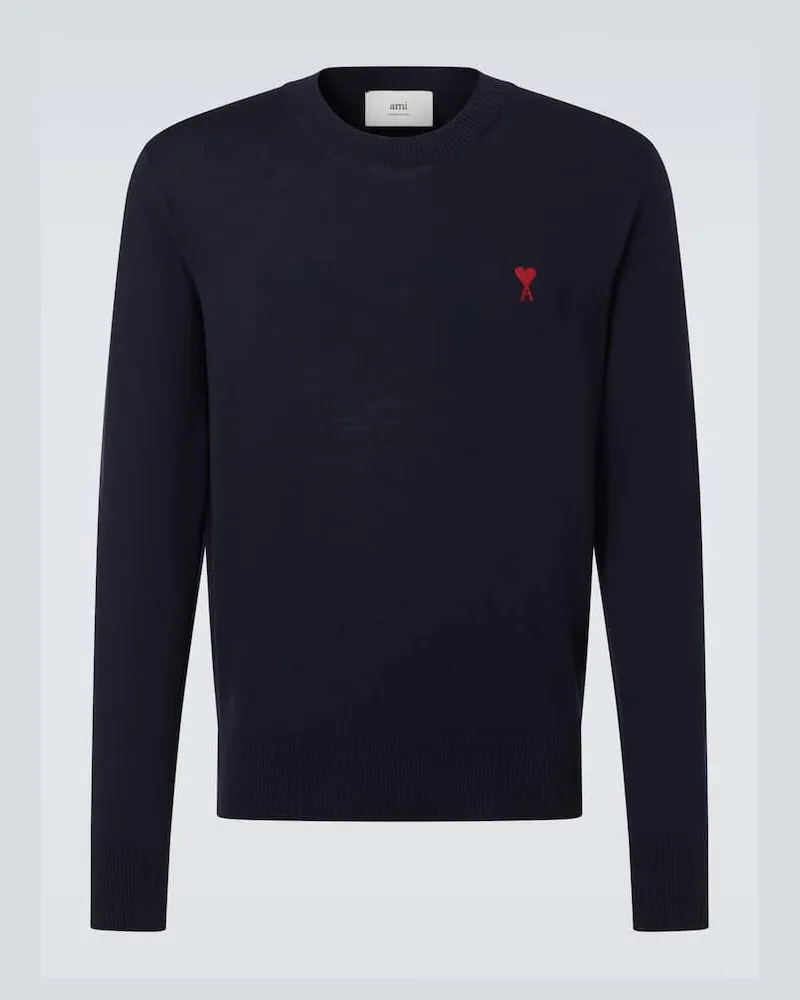 AMI Paris Pullover Ami De CÅur in lana Blu
