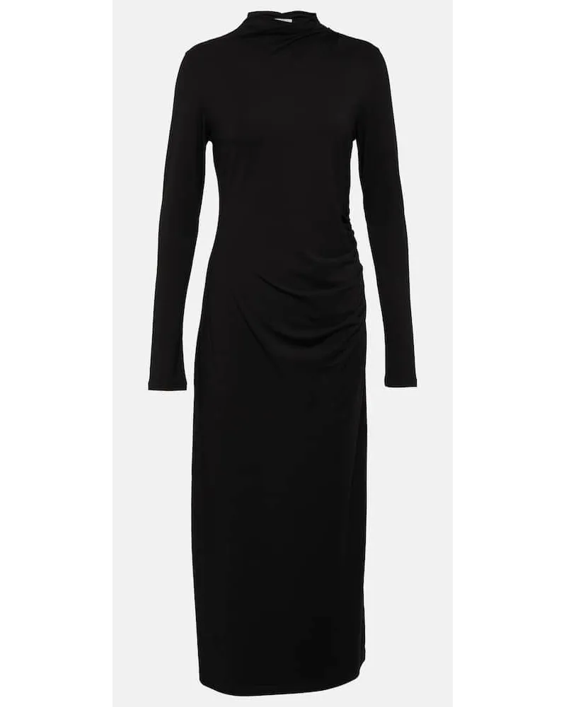 Vince Abito midi in jersey a collo alto Nero