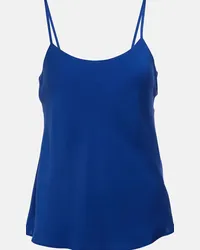 Max Mara Tank top Oboli in seta Blu